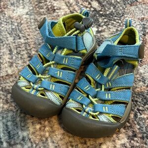Kids Keen Water Blue and Green Sandals
